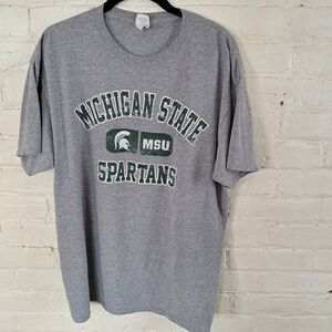Michigan State Spartans Grey T-Shirt Unisex Size Large
